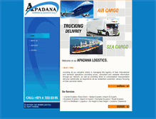 Tablet Screenshot of apadanalogistics.com